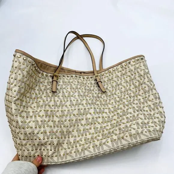 Michael Kors Limited Edition Jet Set Studded Travel tote